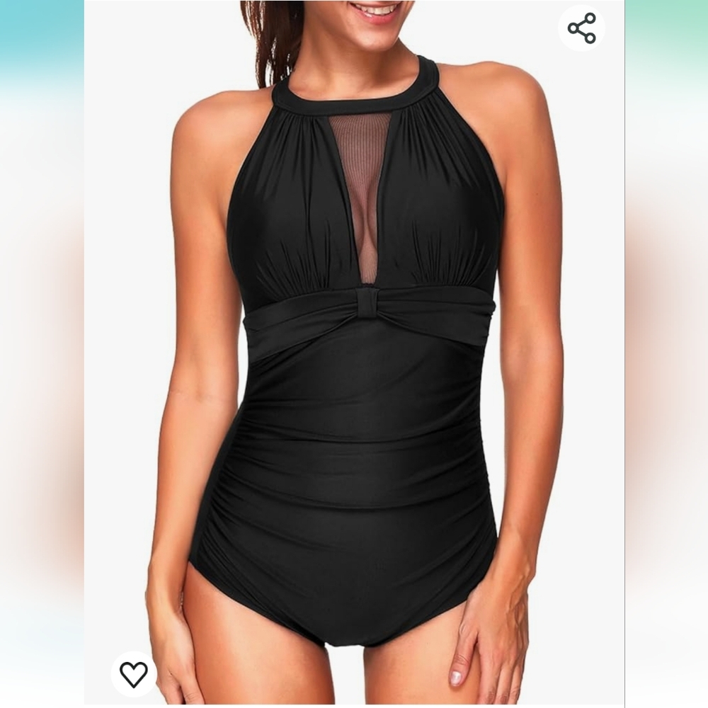 Tempt Me Black One Piece Swim Suit Beach Summer Vacation Resort NWT